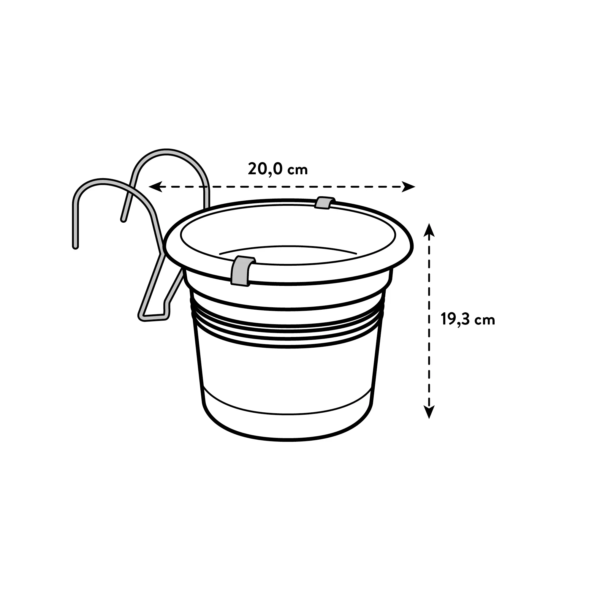 Elho Green Basics Balcony Potholder All-In-1 (Terra) - Image 8