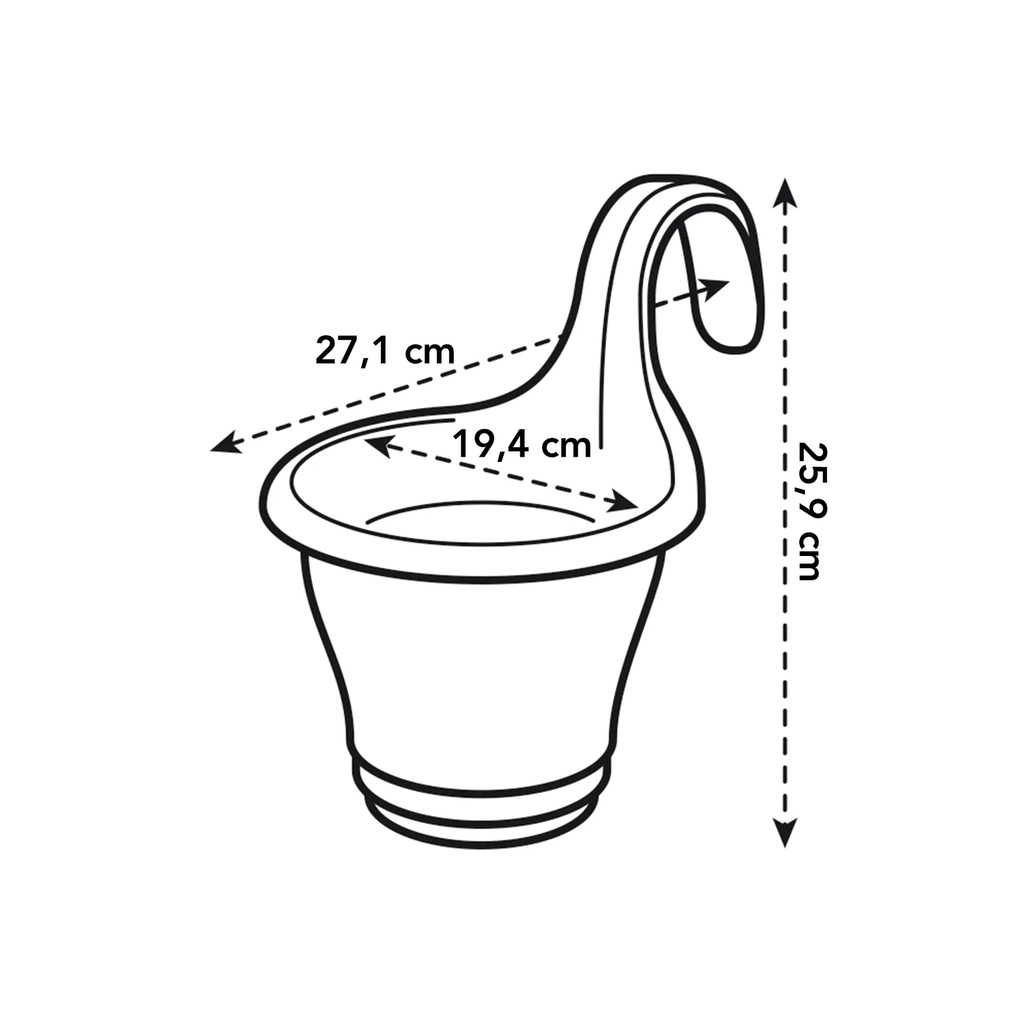 Elho Corsica Easy Hanger Single (Taupe) - Image 5