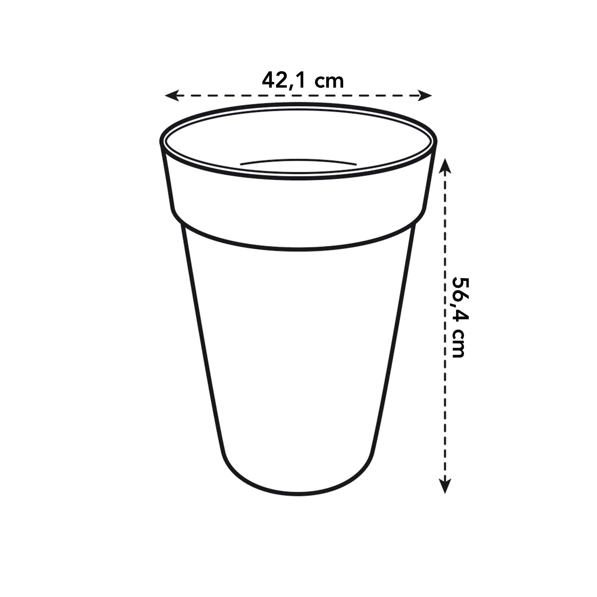 Elho Loft Urban Round High 42 (Grey) - Image 5