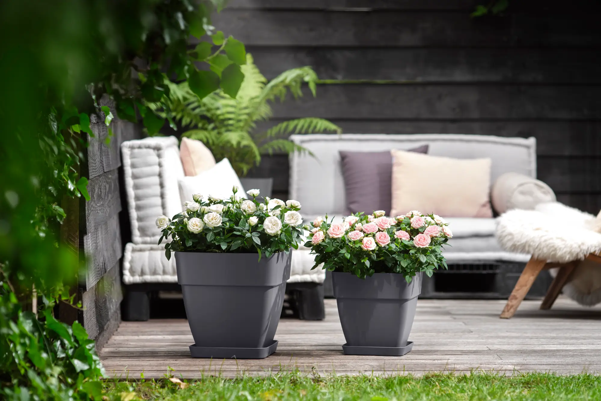 Elho Loft Urban Saucer Square 22 (Anthracite) - Image 4