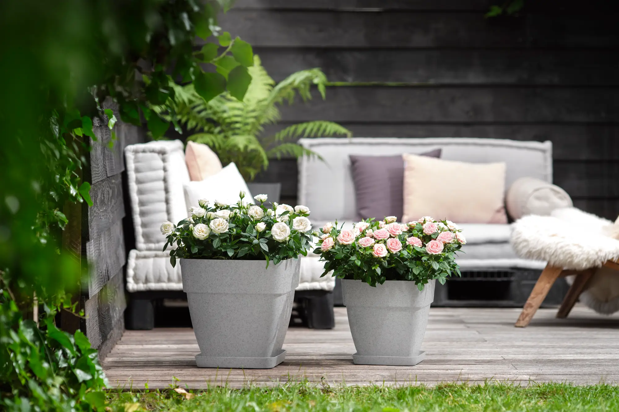 Elho Loft Urban Saucer Square 22 (Concrete) - Image 4