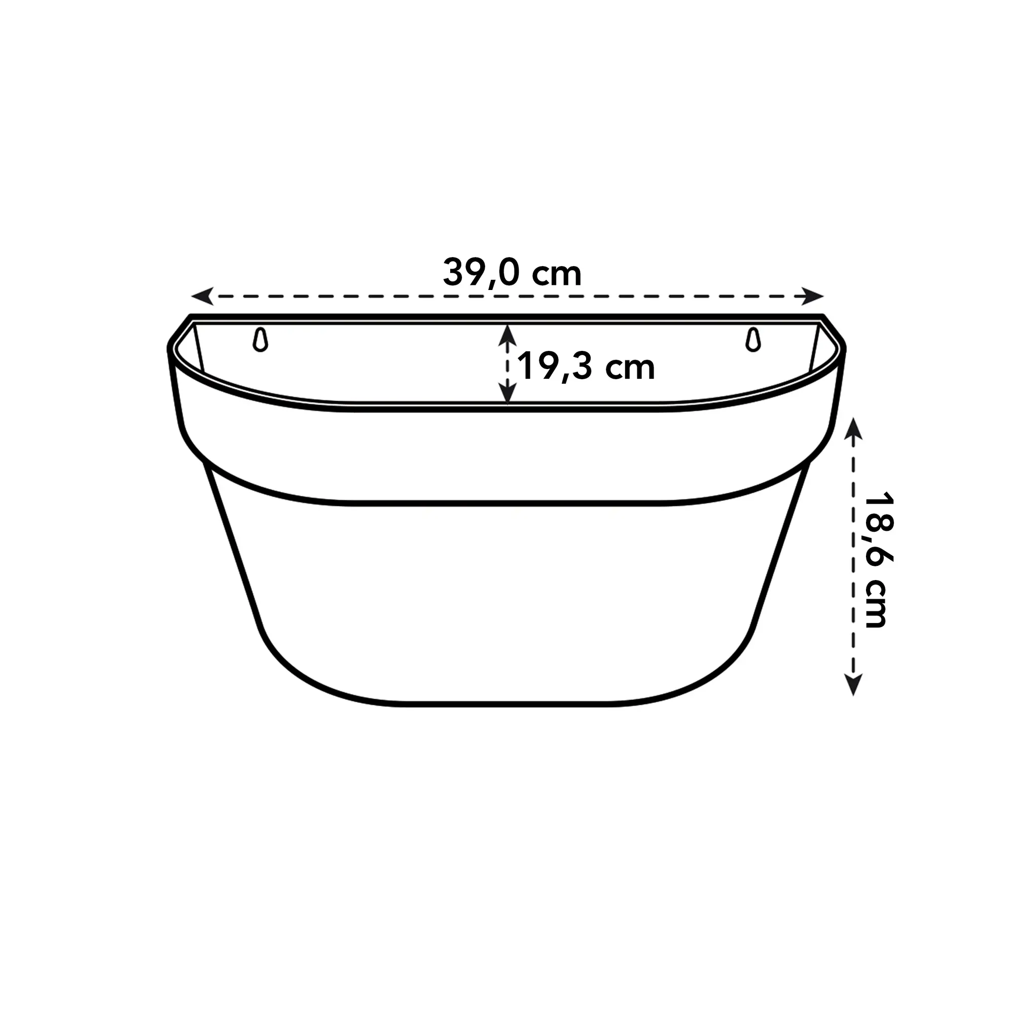 Elho Loft Urban Wall Basket 40 (White) - Image 4