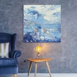 Incado Blue Splash II, 80cmx80cm Mixed Media