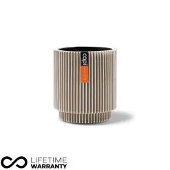 Indoor Nature Groove Cylinder Planter (Ivory) - 11cm Dia