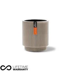 Indoor Nature Groove Cylinder Planter (Ivory) - 19cm Dia