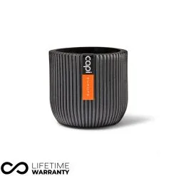 Indoor Nature Groove Egg Planter (Black) - 18cm Dia