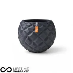 Indoor Lux Heraldry Ball Planter (Black) - 18cm Dia