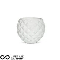 Indoor Lux Heraldry Ball Planter (White) - 18cm Dia