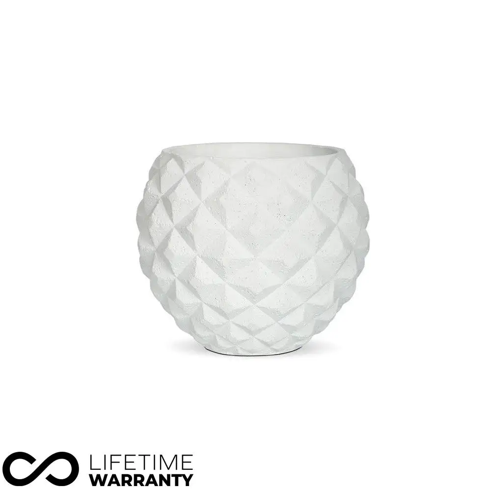 Indoor Lux Heraldry Ball Planter (White) - 18cm Dia