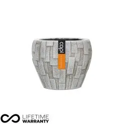 Nature & Stone Indoor Nature Tapered Stone Planter (Ivory) - 15cm Dia