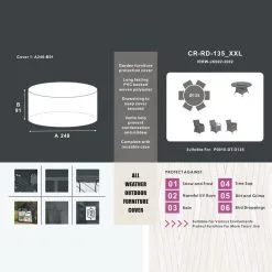RW Protective Cover - 6 Seat Round Table Sets