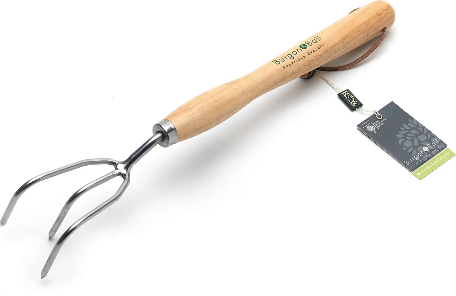 Burgon And Ball RHS Stainless Mid Handled Claw Cultivator