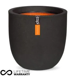 Urban Smooth NL Urban Smooth Smooth Egg Planter (Black) - 43cm Dia