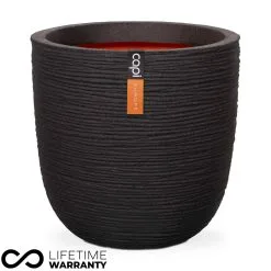 Nature Rib NL Nature Rib Egg Planter NL (Black) - 43cm Dia