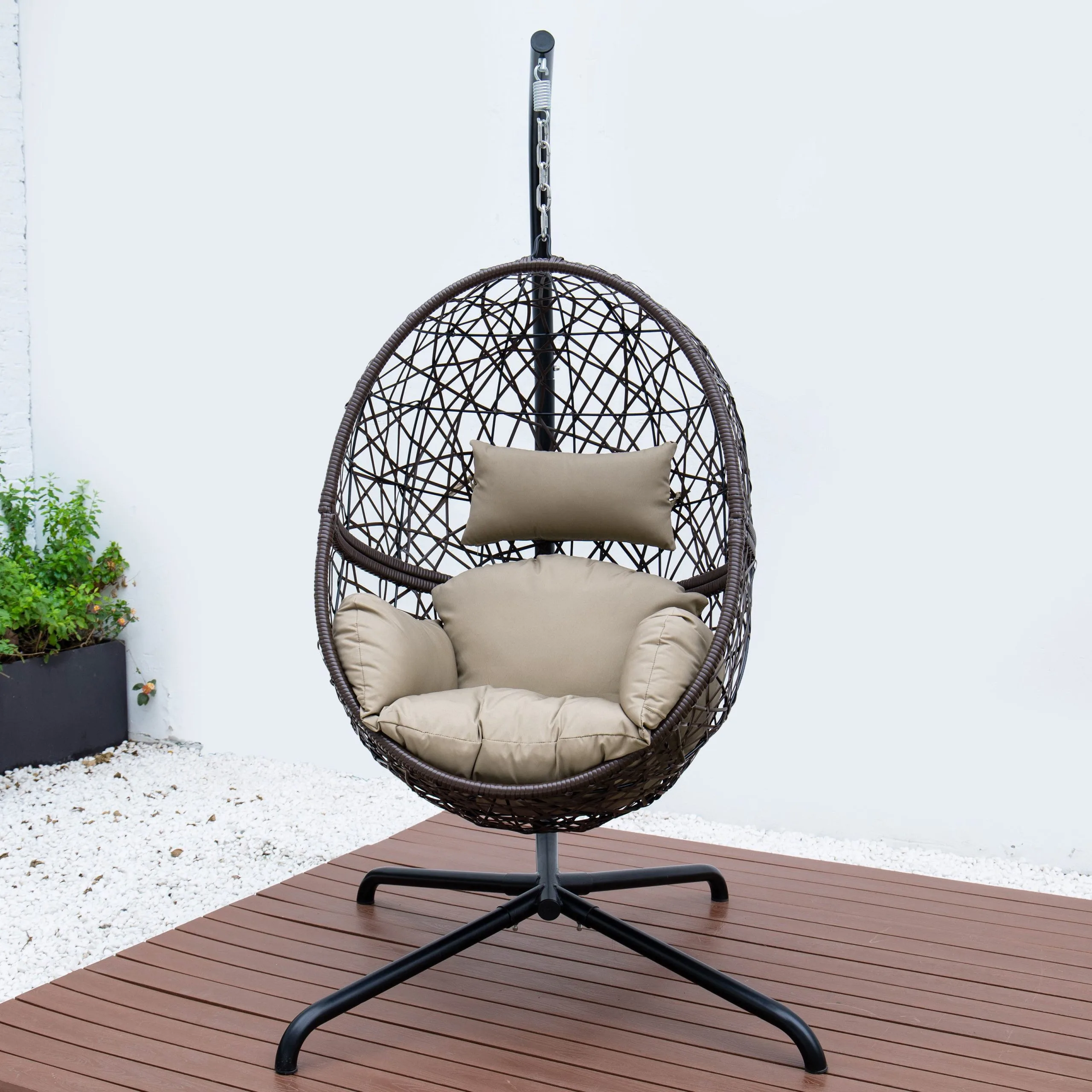 RW KD - Single Swing Chair (Brown)