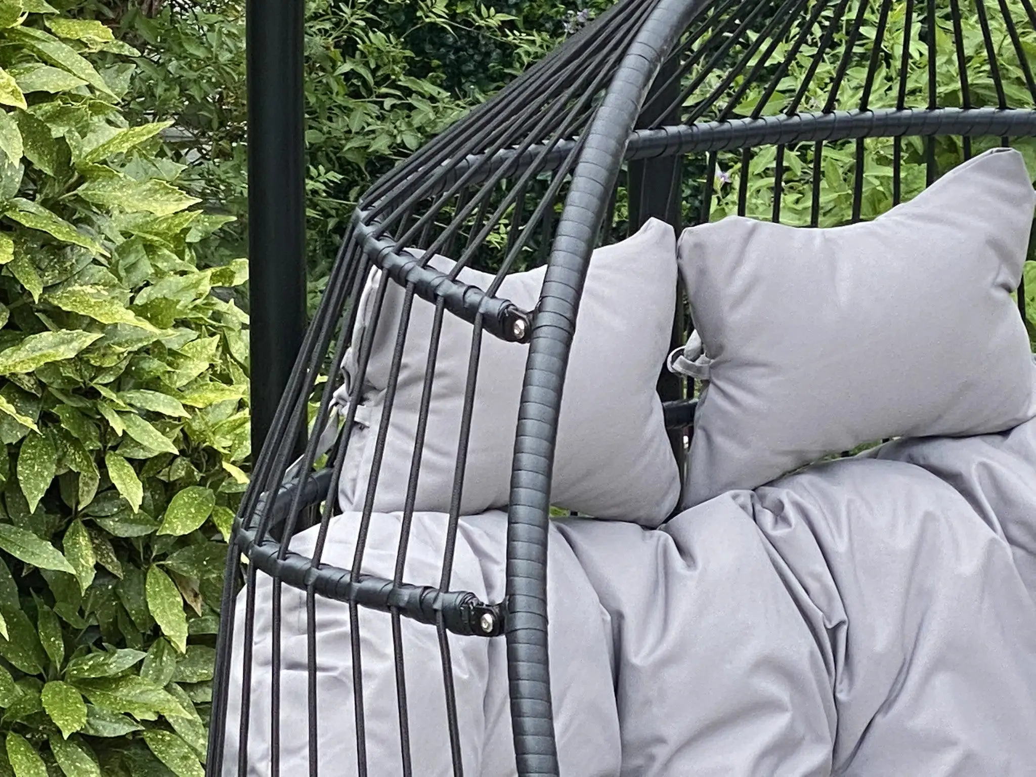 RW Foldable Double Swing Chair (Black) - Image 5