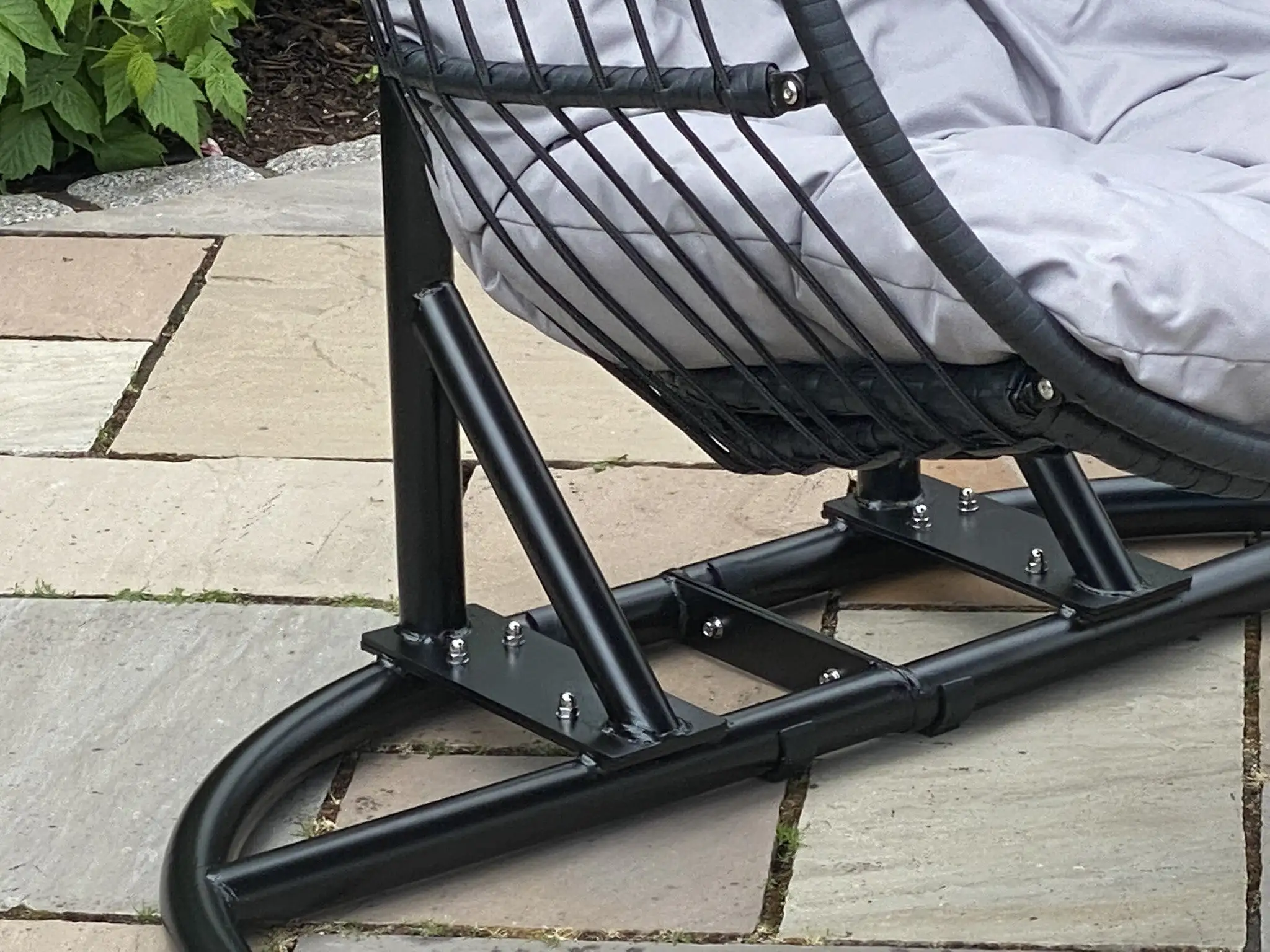 RW Foldable Double Swing Chair (Black) - Image 6