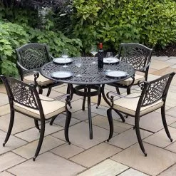 Toulouse - 4 Seater Set With Round Table (Bronze)