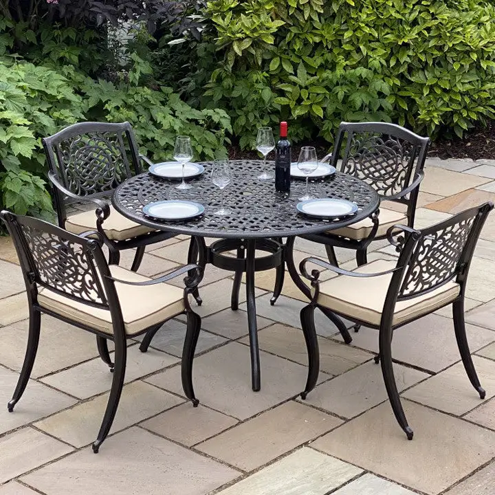 Toulouse - 4 Seater Set With Round Table (Bronze)