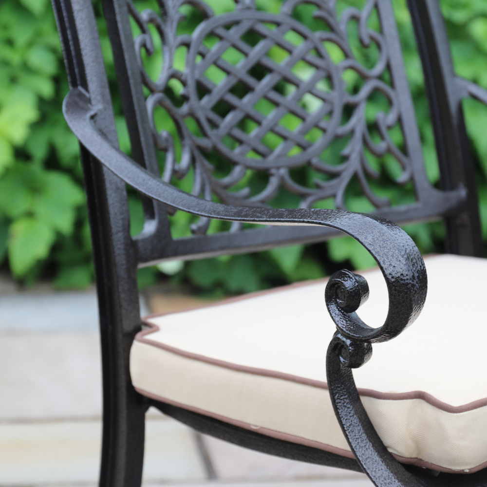 Toulouse - 6 Seater Oval Set With Lazy Susan (Bronze) - Image 7