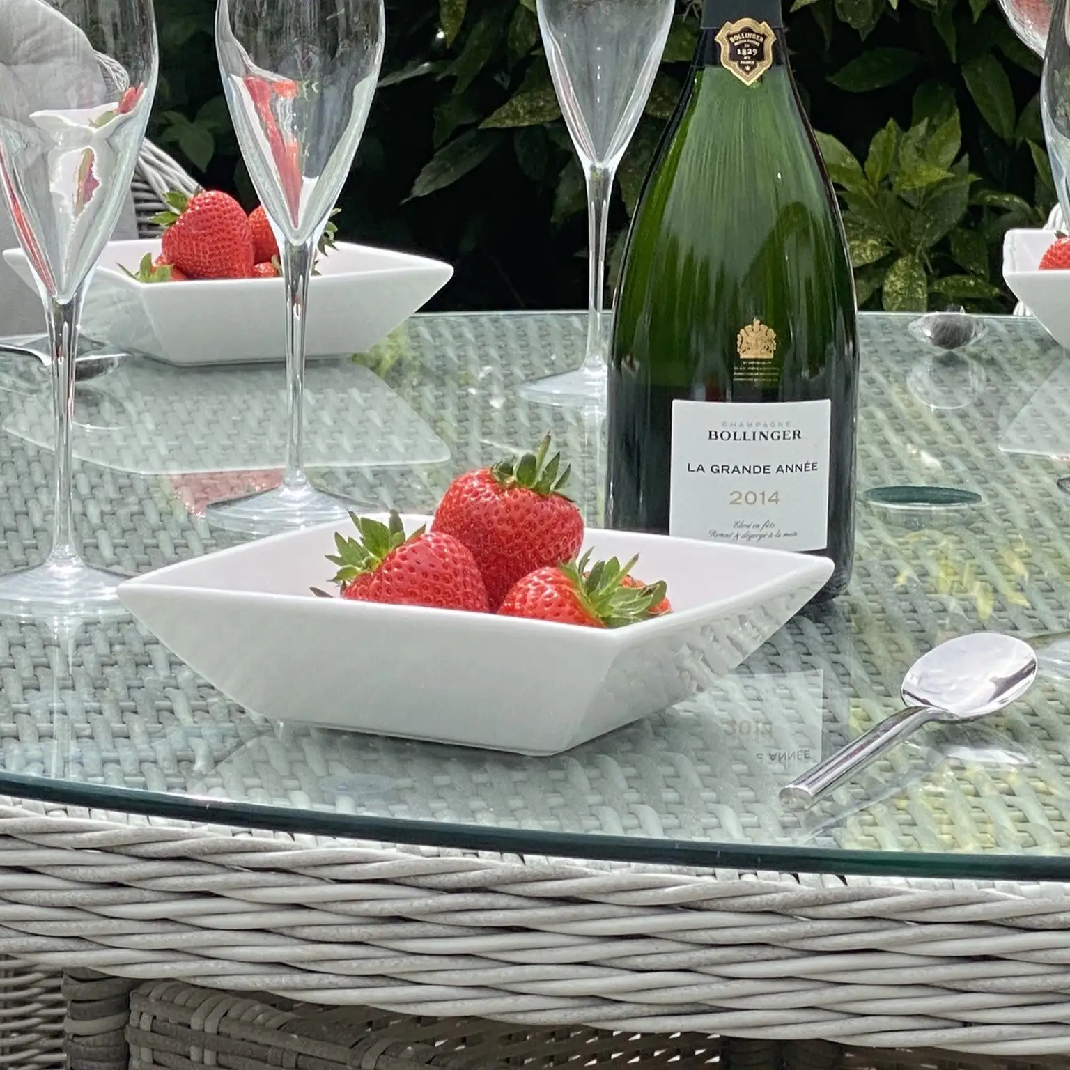 Sepino - 6 Seater Set With Round Table & Lazy Susan (Light Grey) - Image 7