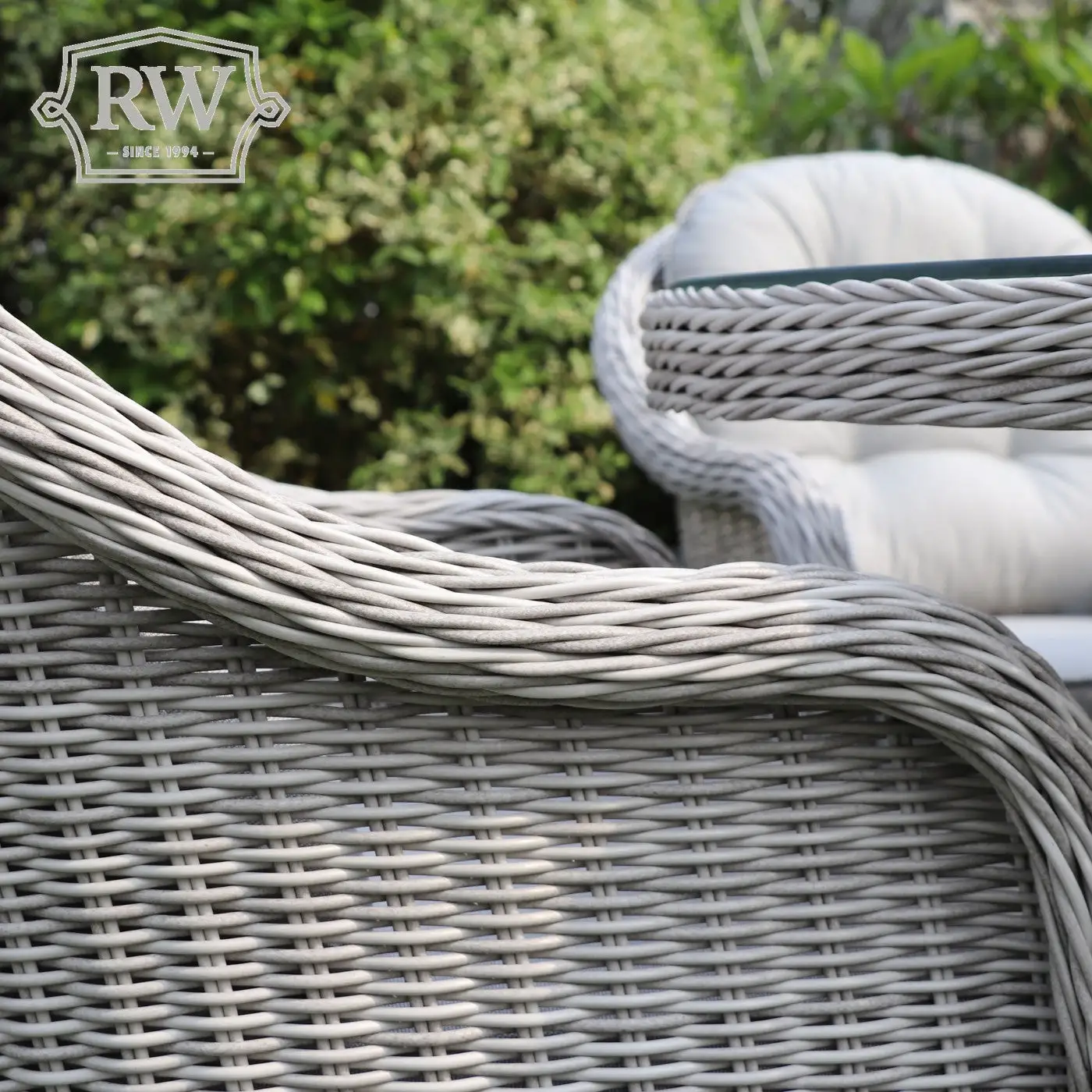 Sepino - 6 Seater Set With Oval Table & Lazy Susan (Light Grey) - Image 5