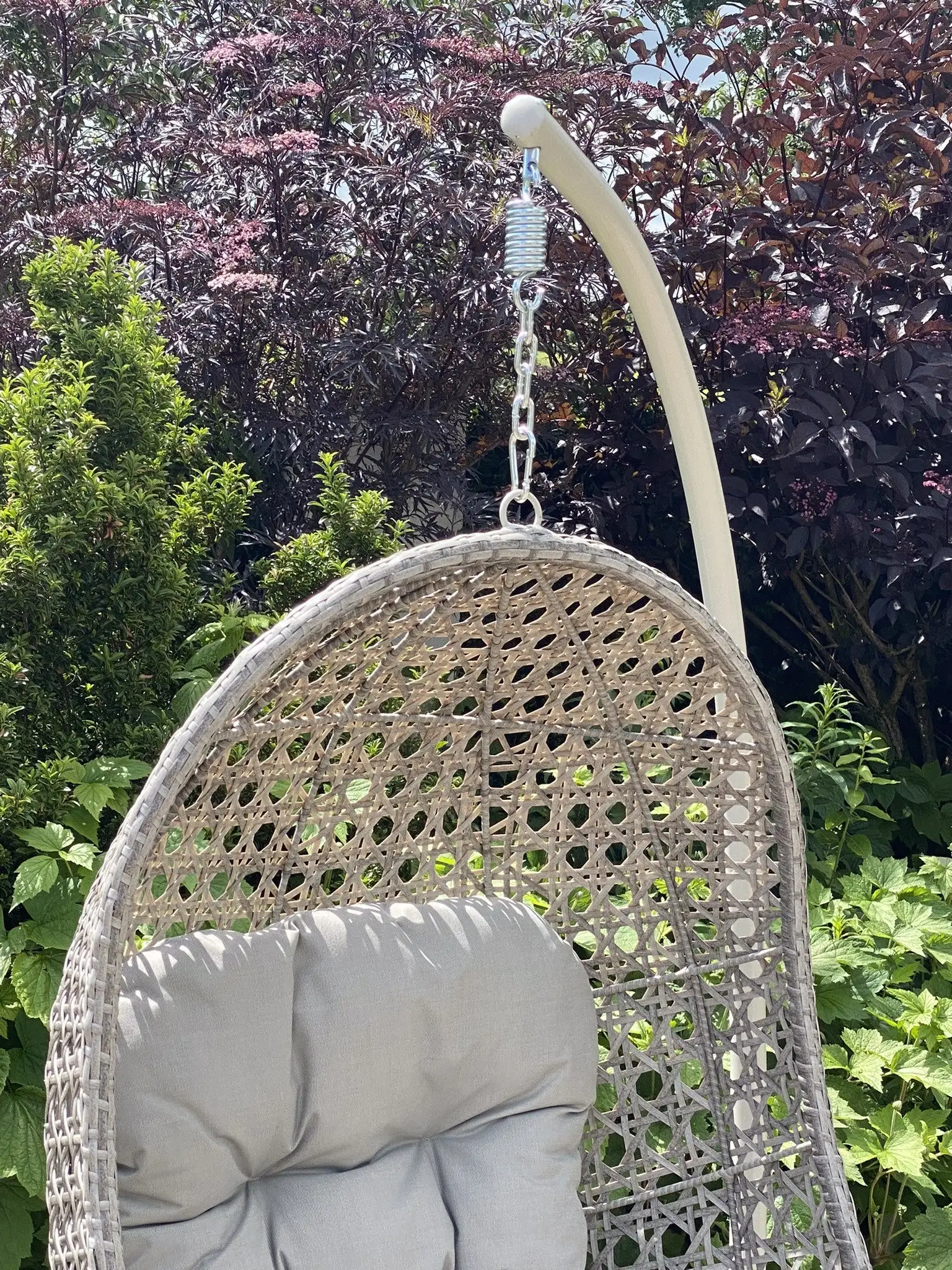 Barcelona - Single Pod Hanging Chair (Grey) - Image 2