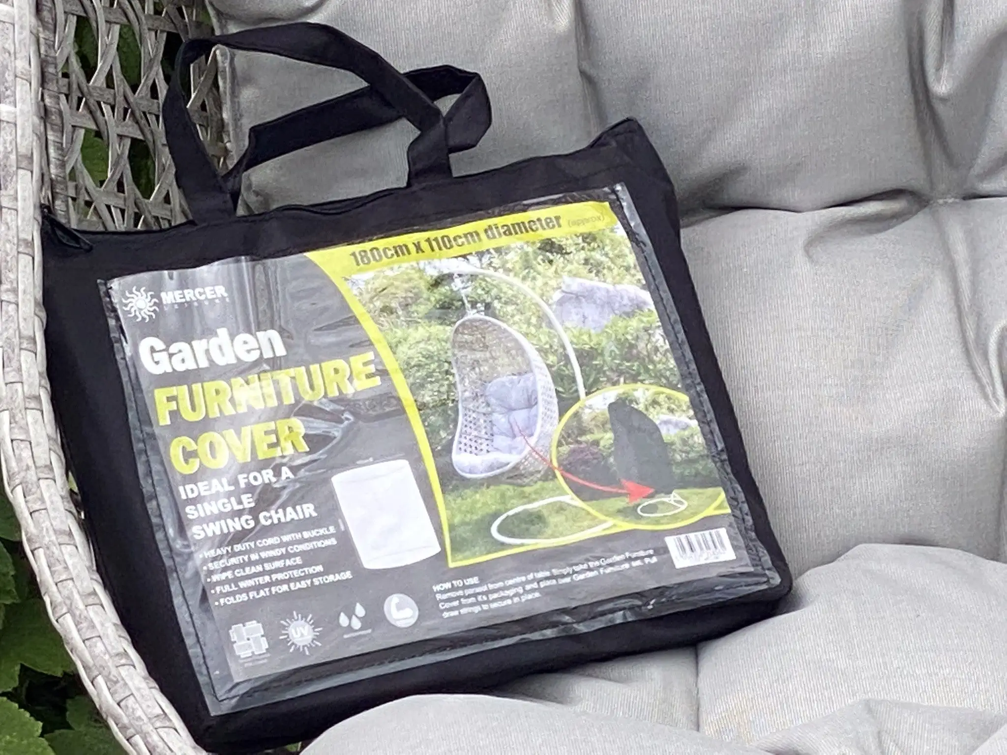 Barcelona - Single Pod Hanging Chair (Grey) - Image 5