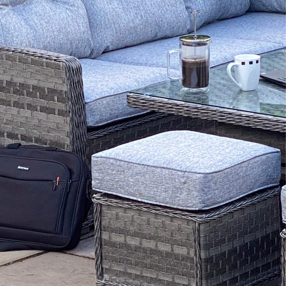 Boston - Casual Dining Set With Rising Table (Dark Grey) - Image 3