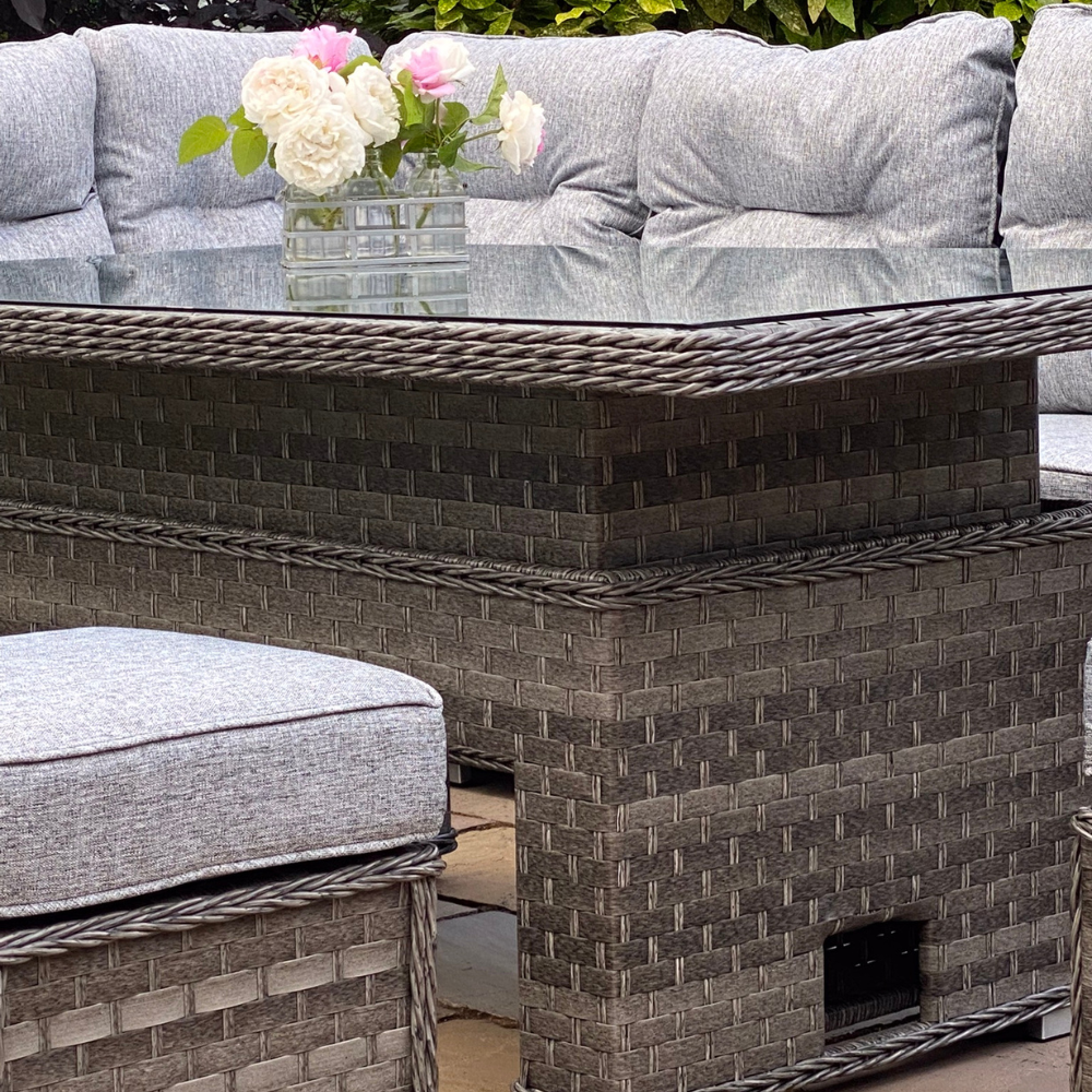 Boston - Casual Dining Set With Rising Table (Dark Grey) - Image 4