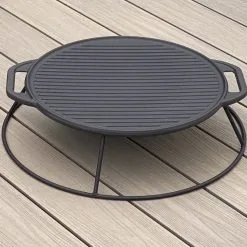Boston Griddle For Round 6 Seater Firepit (Black)