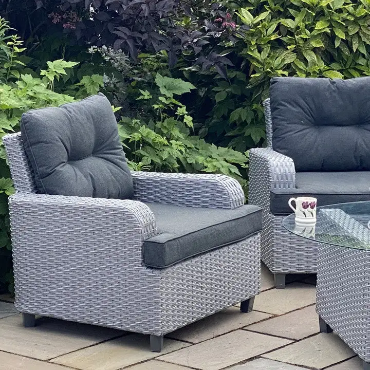 Venice - Oval Glass Coffee Set (Light Grey) - Image 3