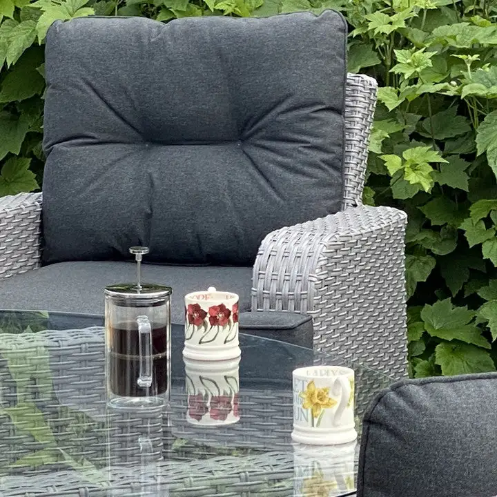 Venice - Oval Glass Coffee Set (Light Grey) - Image 4