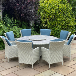 Lisbon - 8 Seater Round Set (Cream)