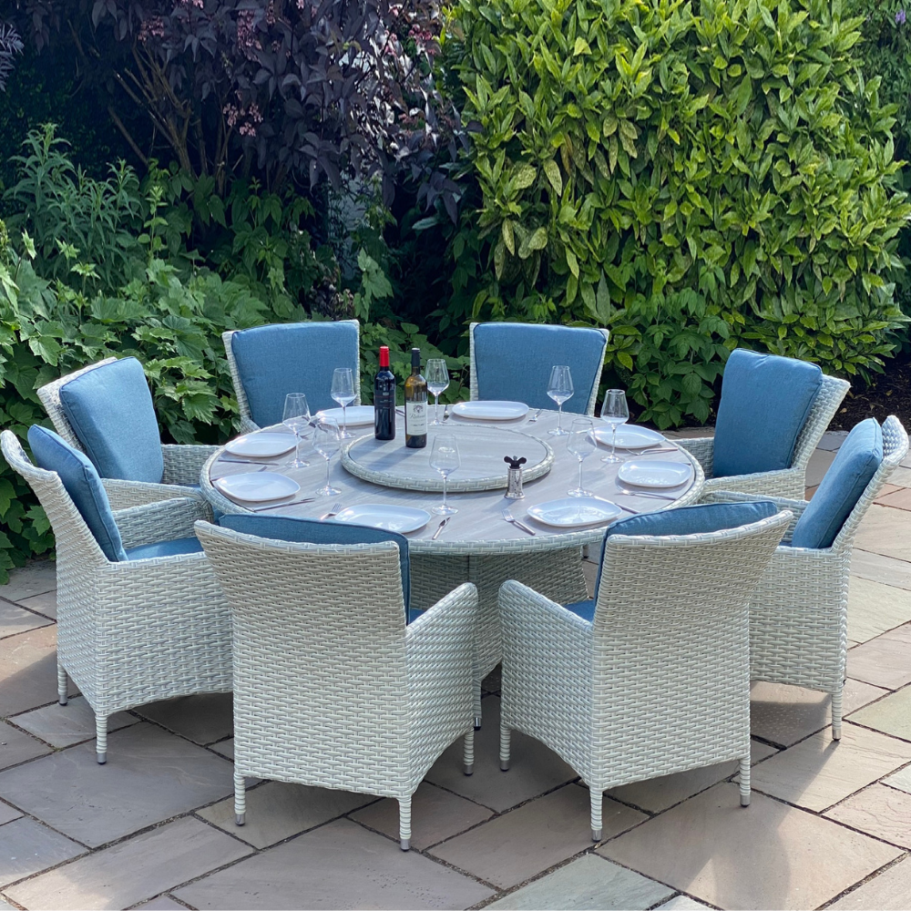 Lisbon - 8 Seater Round Set (Cream) - Image 13