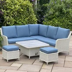 Lisbon - Small Casual Dining Set With Rising Table (Cream)