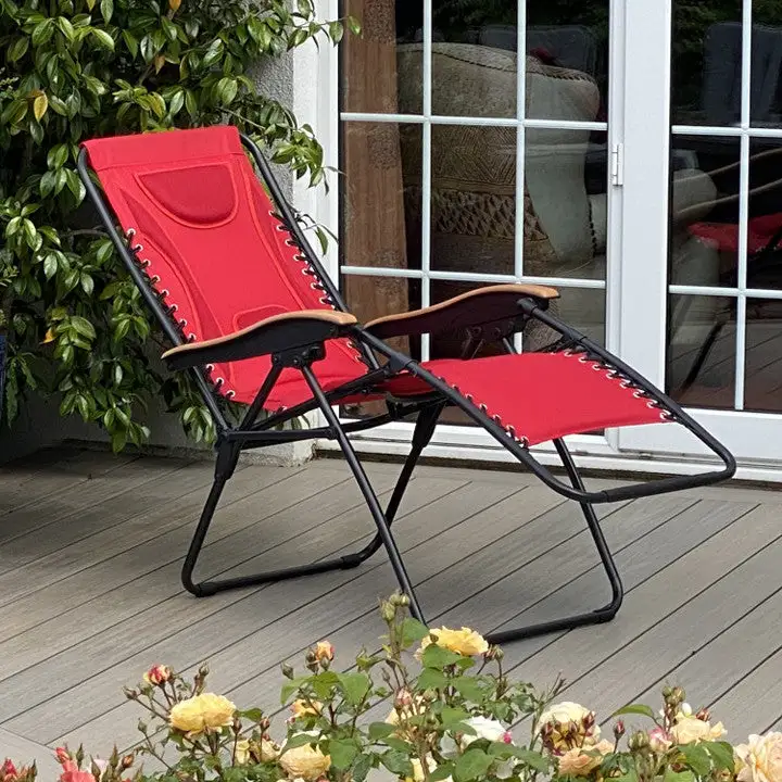 Red Deluxe Zero Gravity Relaxer Chair - Image 3