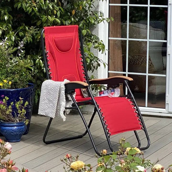 Red Deluxe Zero Gravity Relaxer Chair - Image 4