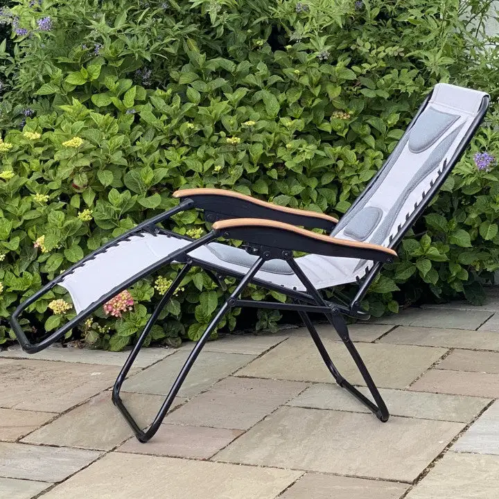 Light Grey Deluxe Zero Gravity Relaxer Chair - Image 6