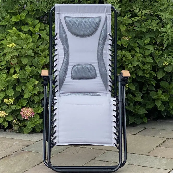 Light Grey Deluxe Zero Gravity Relaxer Chair - Image 7