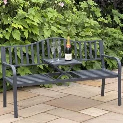 Marseille - Tete-a-tete Bench (Black)