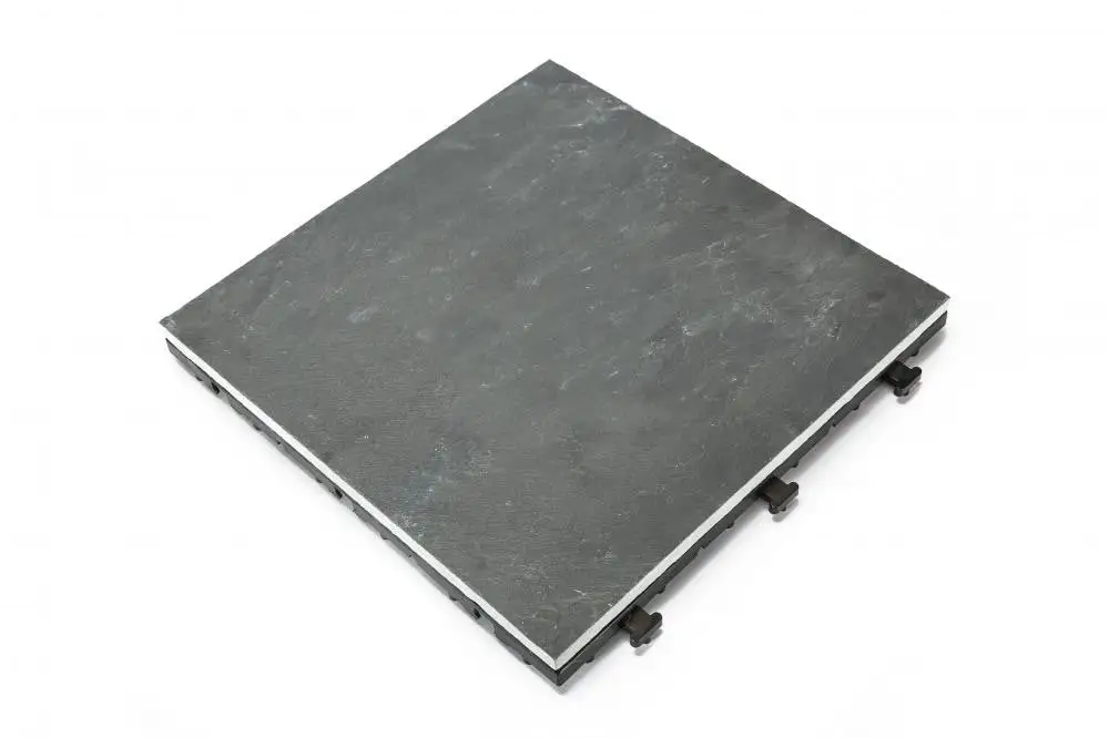 Click Clack Tiles Natural Slate Decking Tile (Pack Of 6)