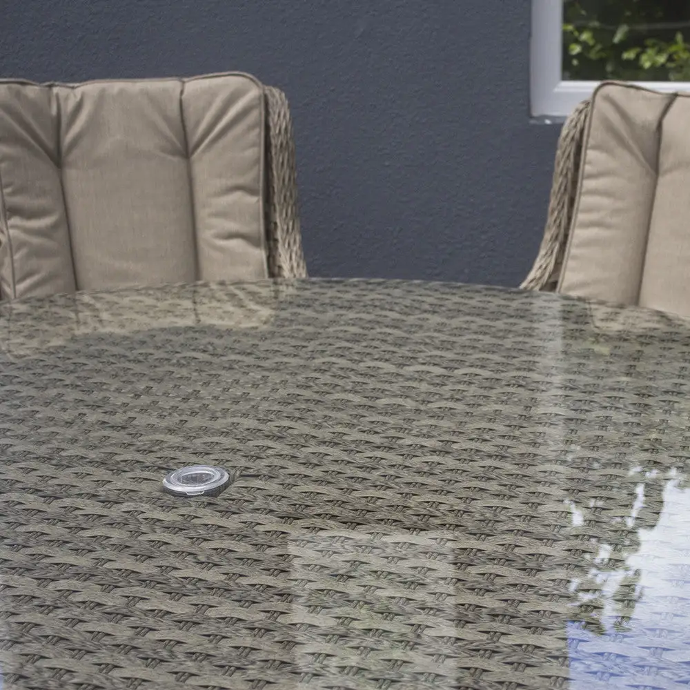 Hampton - 8 Seat Set With 165cm Round Table (Sand Colour Cushions) - Image 12