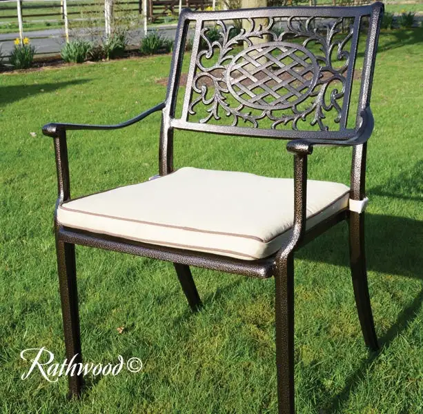 Lyon - 8 Seat Set With 168cm Round Table & Lazy Susan (Hammered Bronze) - Image 2