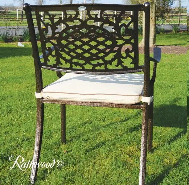 Lyon - 8 Seat Set With 168cm Round Table & Lazy Susan (Hammered Bronze) - Image 3