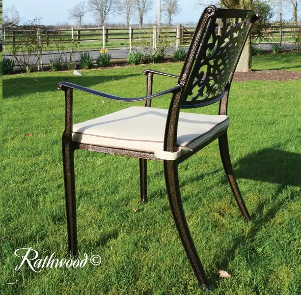 Lyon - 8 Seat Set With 168cm Round Table & Lazy Susan (Hammered Bronze) - Image 4