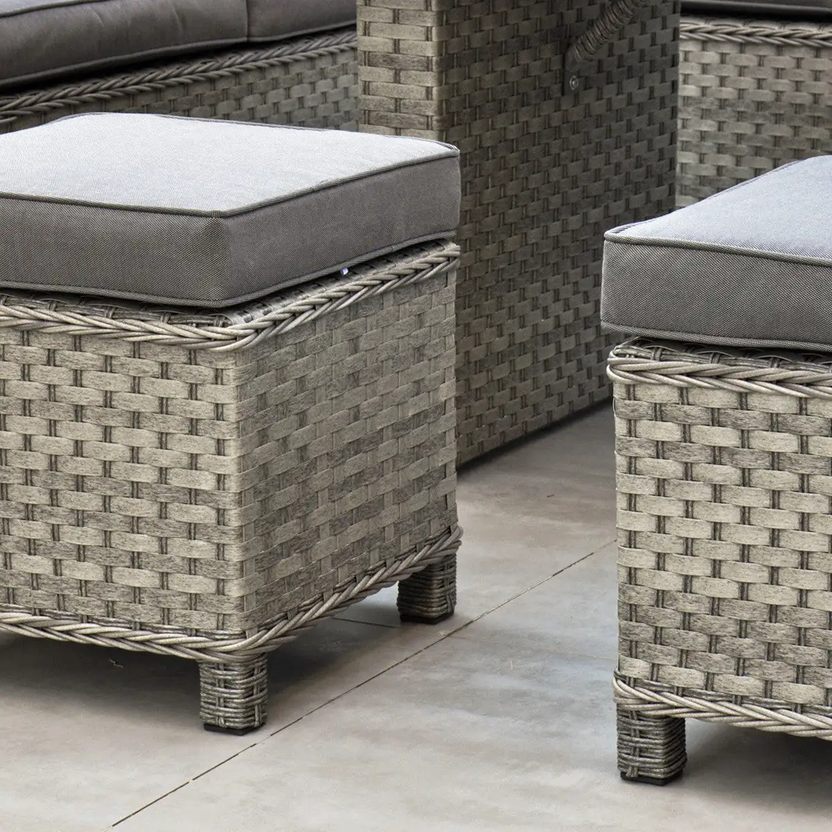 Bali - Corner Sofa Set With Rectangular Table (Grey) - Image 11