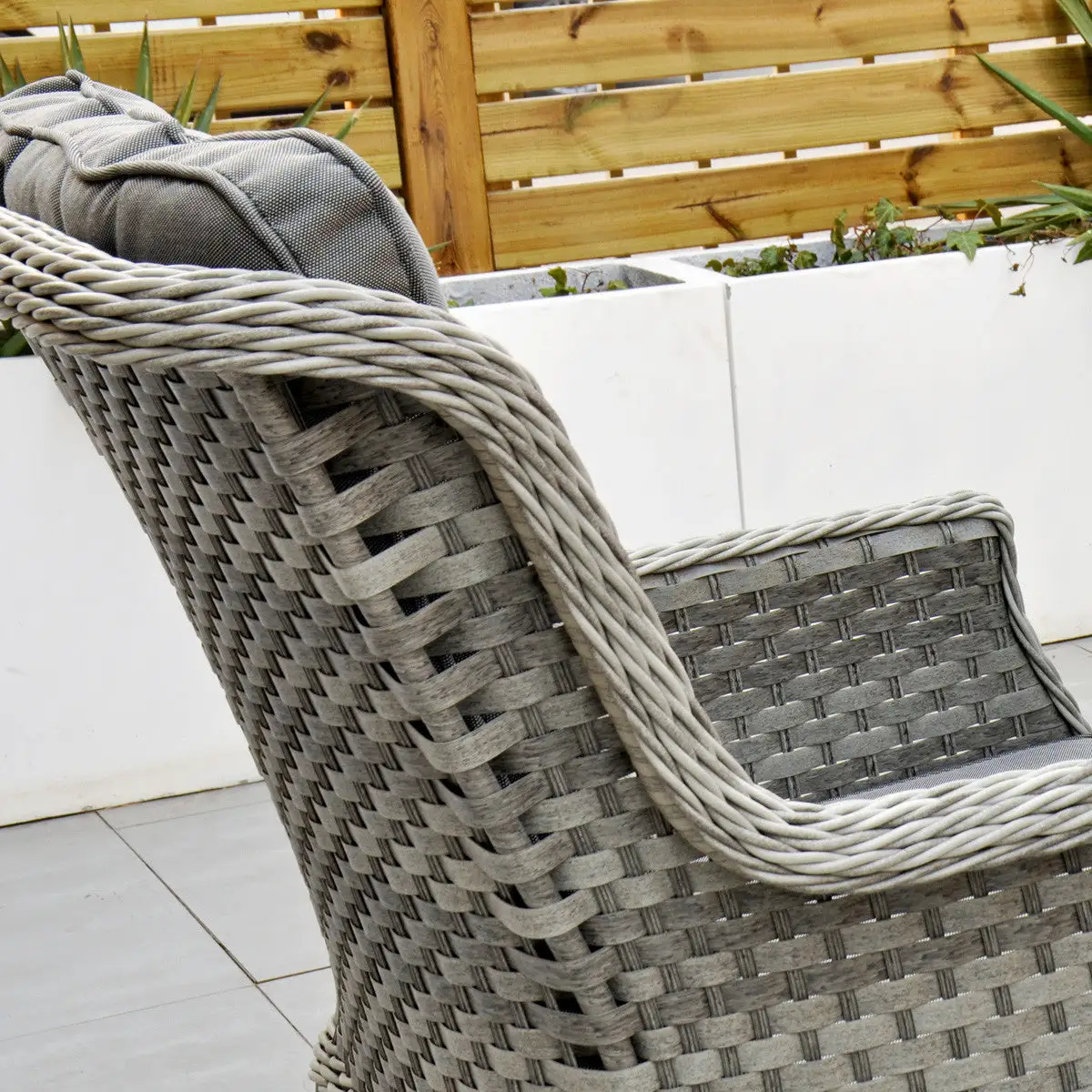 Bali - 6 Seat Set With 135cm Round Table (Grey) - Image 5