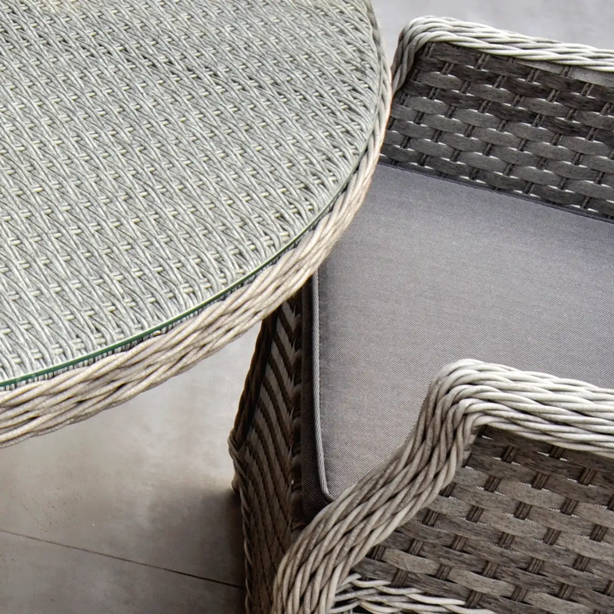 Bali - 6 Seat Set With 135cm Round Table (Grey) - Image 9