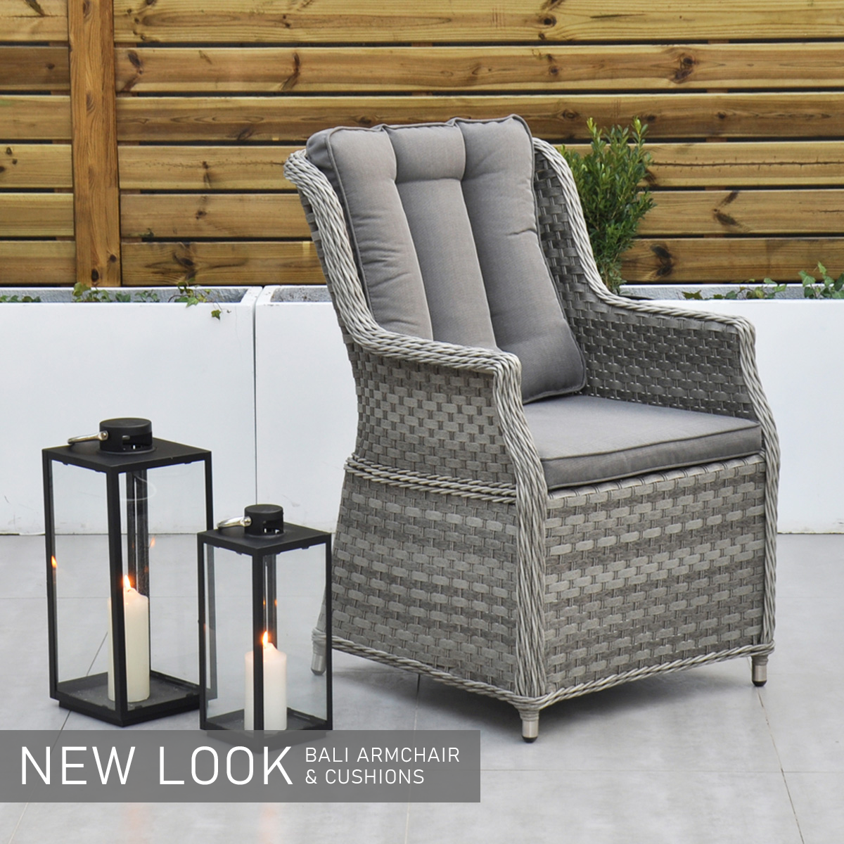 Bali - 6 Seat Set With 135cm Round Table (Grey) - Image 11